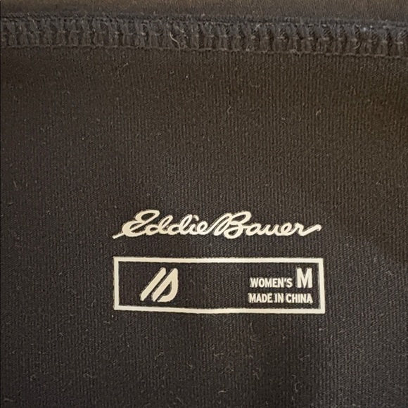 Eddie Bauer Black Trail Tight High-Waisted Leggings with Zippered Pockets-M - Picture 5 of 11